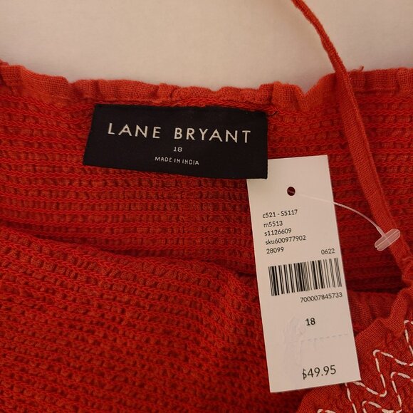 Torrid Classic Square-Neck Smocked Babydoll Tank - 18 - Picture 4 of 5